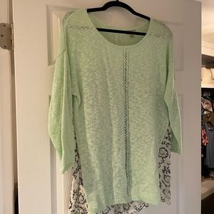 Lucky mixed media sweater